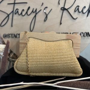 NWT Woven Tan crossbody bag